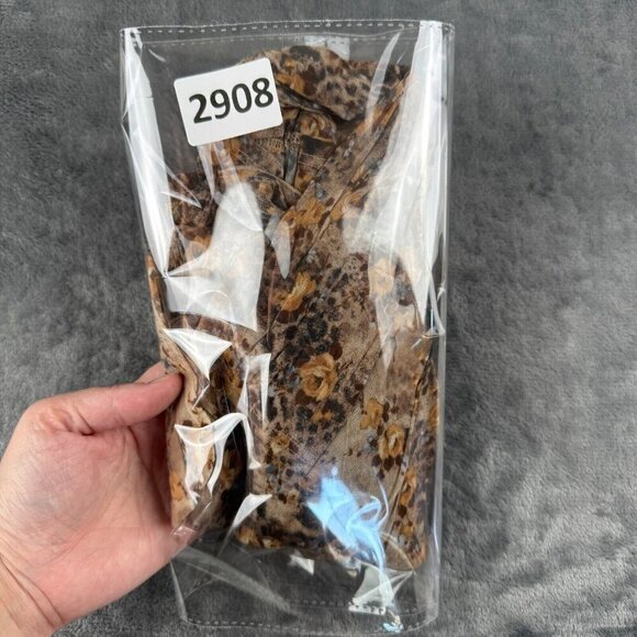 Vintage Y2K Forever 21 Lace-Up Front Sheer Blouse Boho Floral SZ Medium RARE - Picture 8 of 8